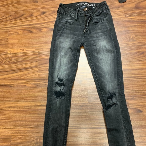 American Eagle Outfitters Jeans Black Ripped Jeans Poshmark